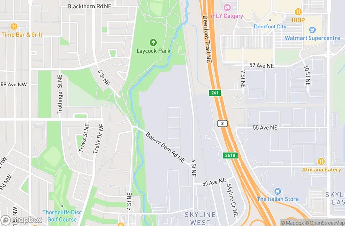 Map of Calgary Beaver Dam Road Ne