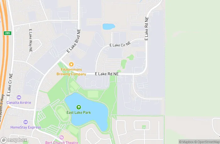 Map of Airdrie East Lake Road Ne