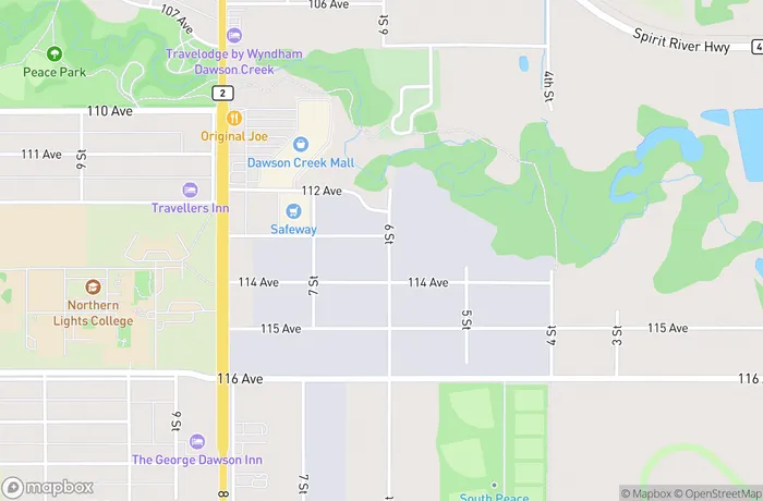 Map of Dawson Creek 113 Avenue