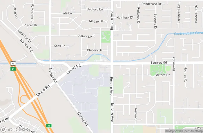 Map of California - Oakley - Laurel Road
