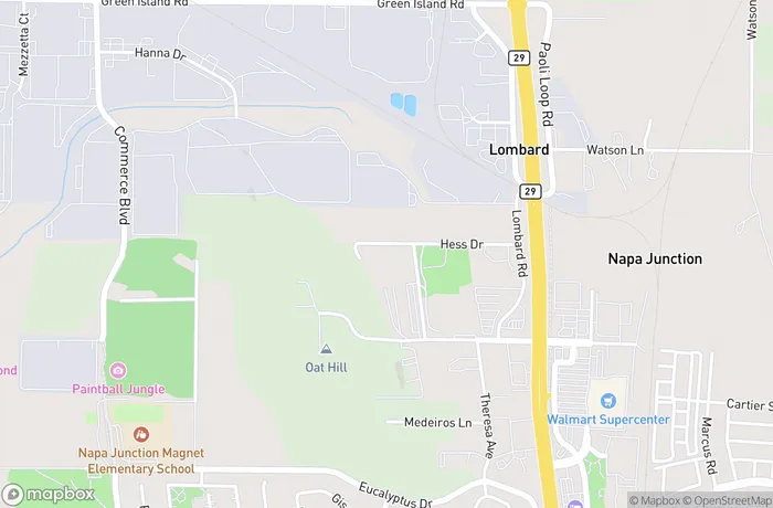 Map of California - American Canyon - Hess Road