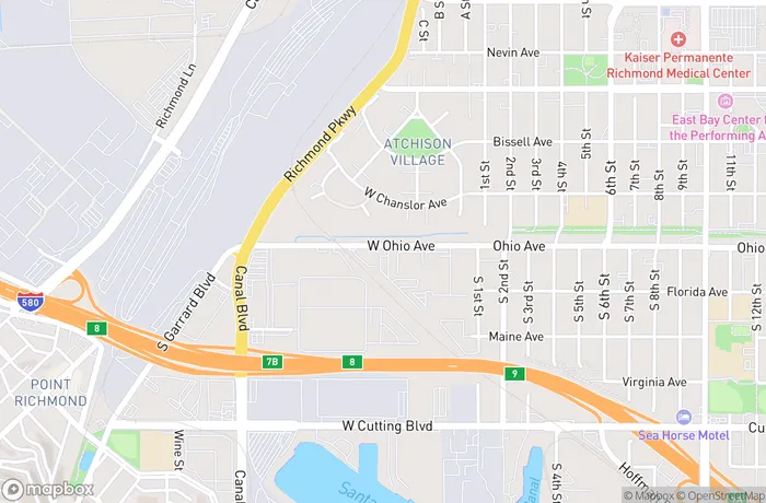 Map of California - Richmond - West Ohio Avenue