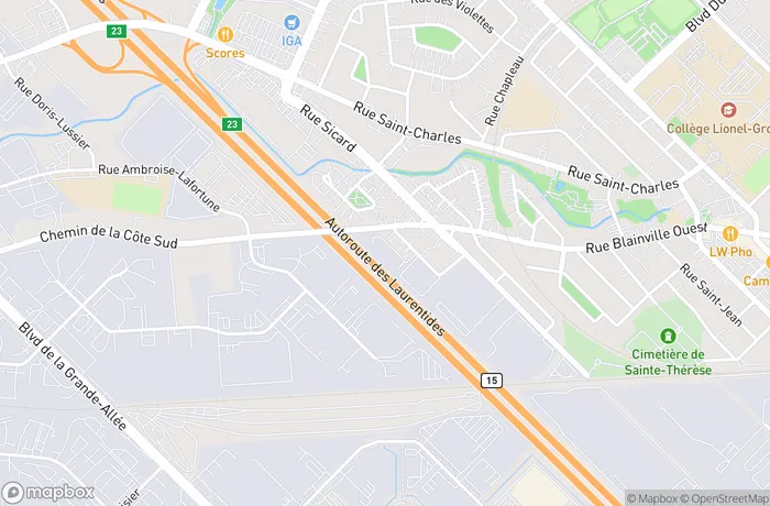 Map of Sainte-Thérèse 30 Place Sicard