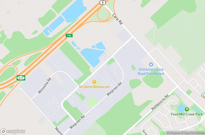 Map of Ottawa Westbrook Road