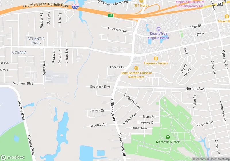 Map of North Birdneck Road