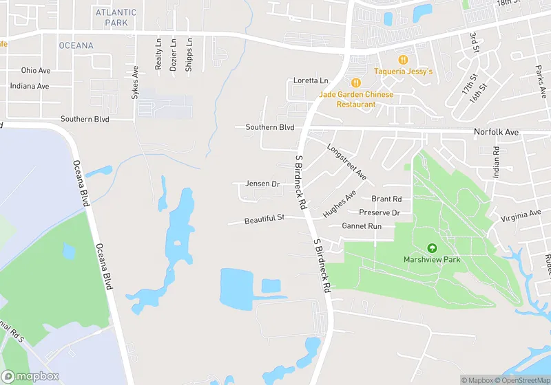 Map of Jensen Drive