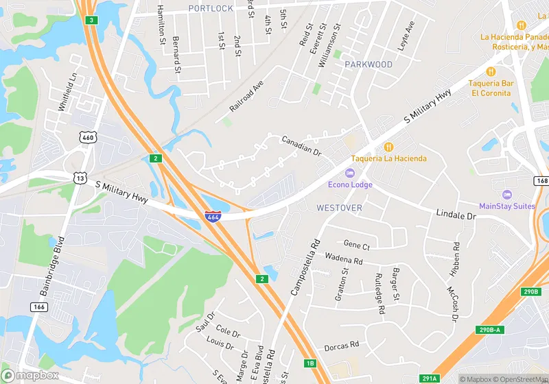 Map of South Military Highway