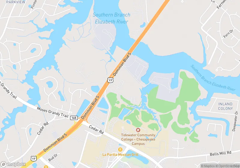 Map of Sampson Creek Road