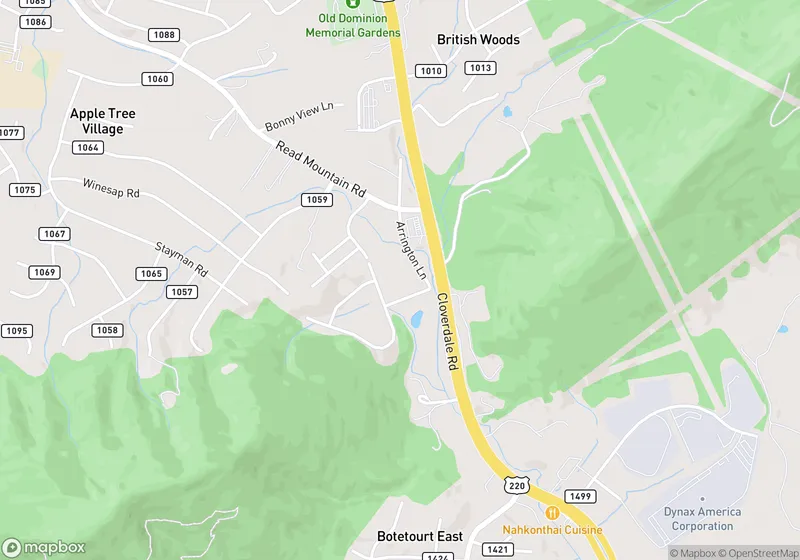 Map of Arrington Lane