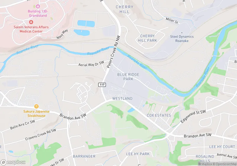 Map of Murry Road Southwest