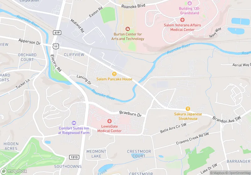 Map of Apperson Drive