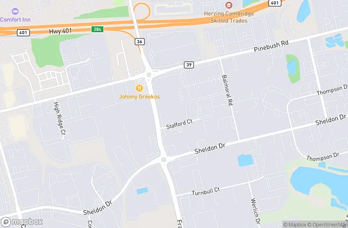 Map of Cambridge 1245 Franklin Blvd