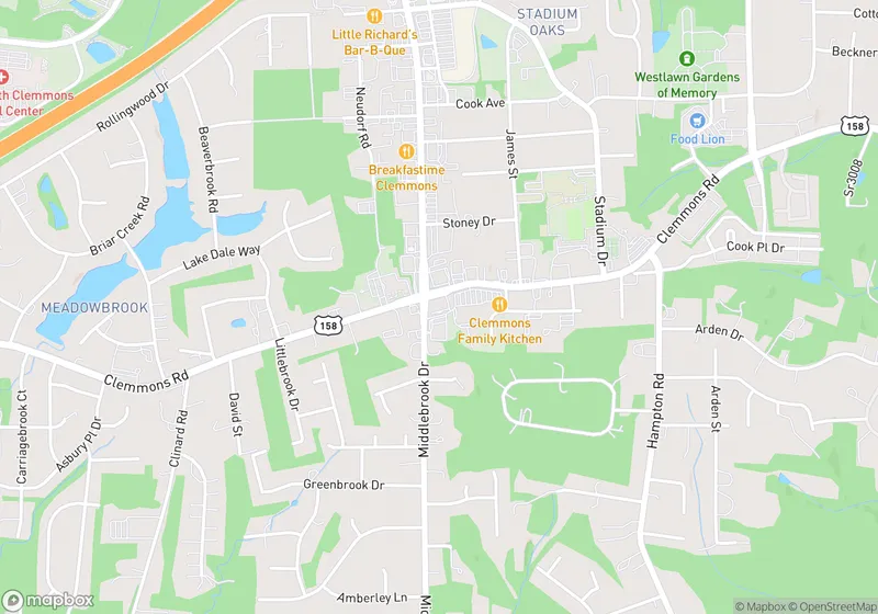 Map of Clemmons