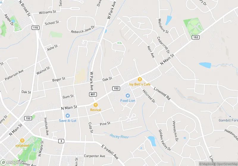 Map of North Main Street