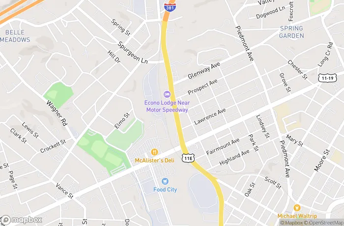 Map of Bristol Commonwealth Avenue