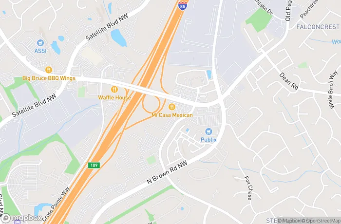 Map of Lawrenceville Sever Road