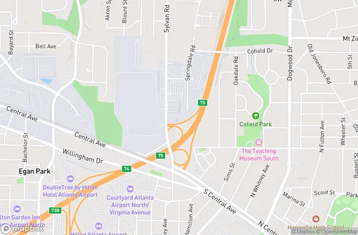 Map of Hapeville Sylvan Road