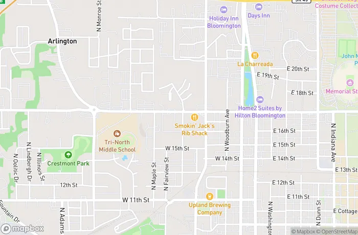 Map of Bloomington North Jackson Street