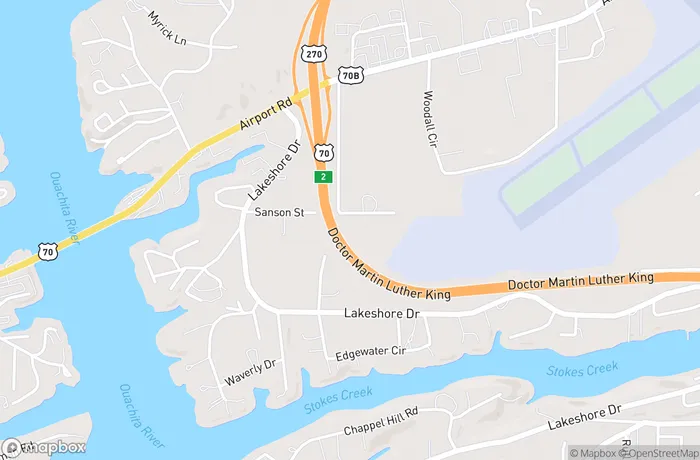 Map of Hot Springs John Owens Street