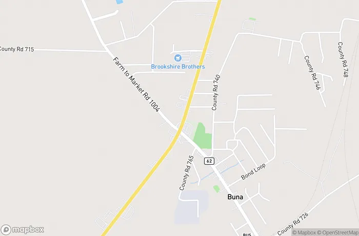 Map of Buna 35032 Us 96 South