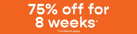 75% off first 8 weeks, no FMF