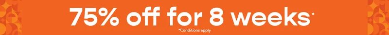 75% off first 8 weeks, no FMF
