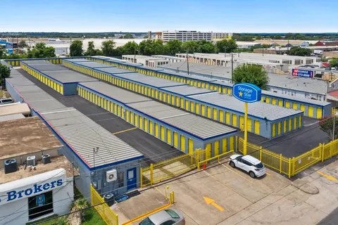 Storage Star Self-Storage Austin on E Ben White Blvd, showing its secure, fully gated perimeter.