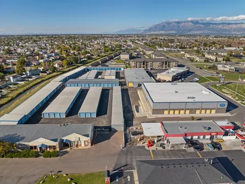 Aerial picture of the Storage Star Self-Storage Units Roy facility in West Roy, Utah.