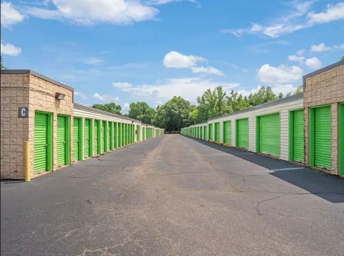 Wide drive aisles and drive-up storage units in Ashland, VA