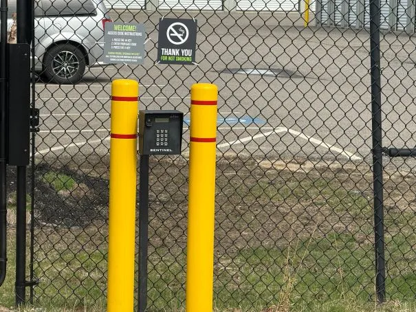 Secure gated entry with keypad access