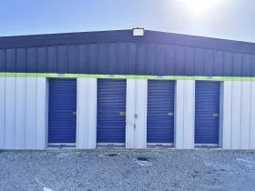 A row of small drive-up storage units in Marco Island on E Elkcam Circle