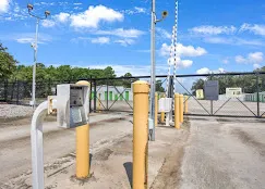Secure storage with gated access and keypad entry