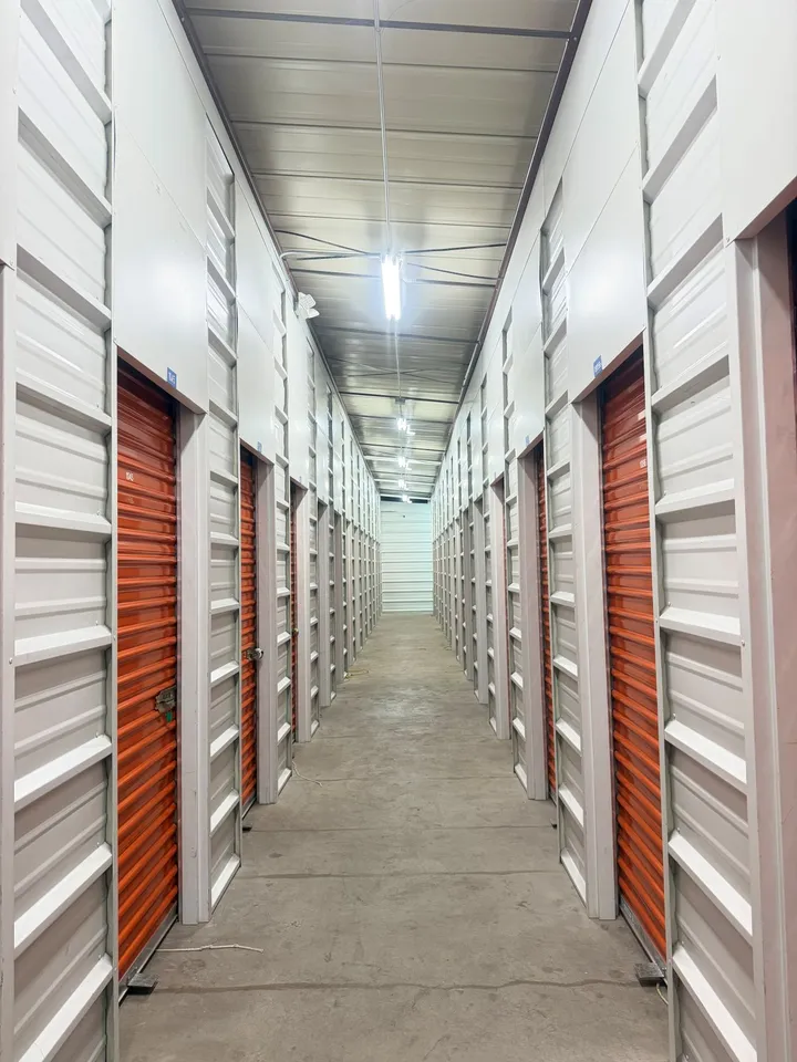 A hallway featuring indoor storage units in Avon at Storage Star on Nottingham Rd