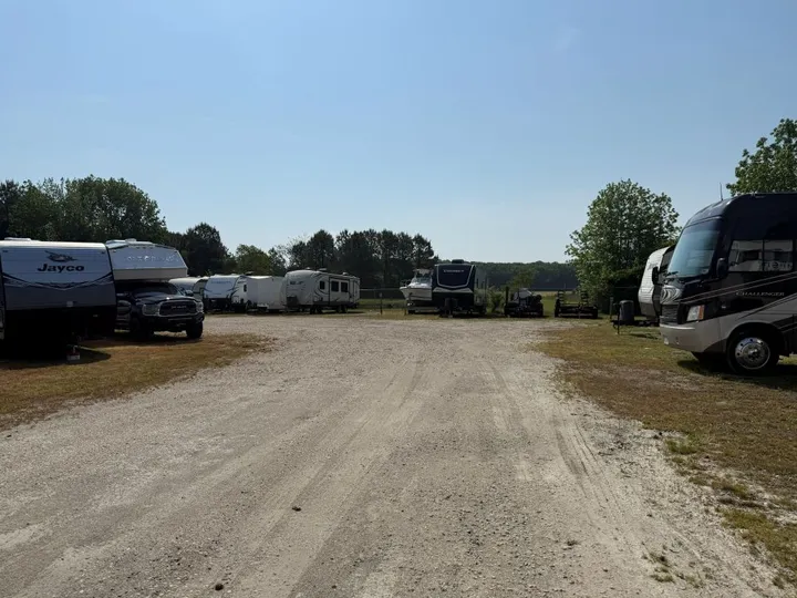 Outdoor vehicle parking, featuring RV storage and boat storage in Virginia Beach, VA