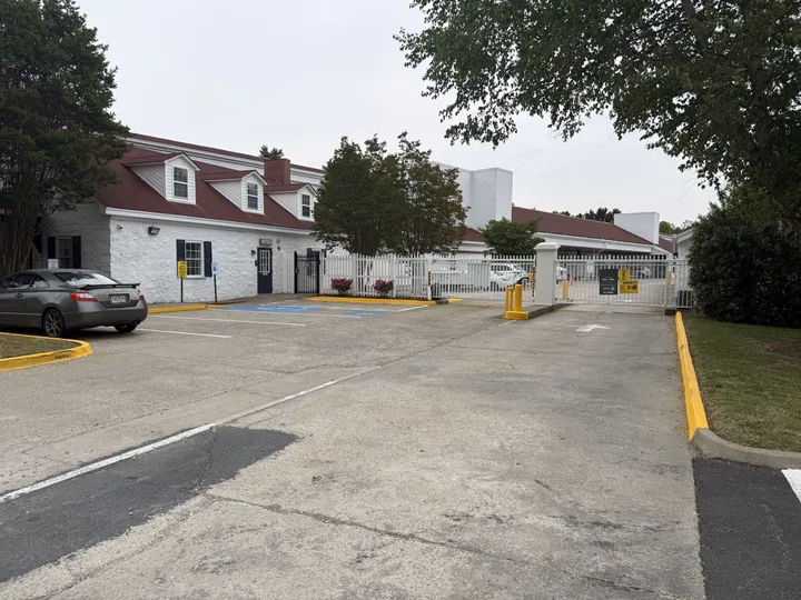 Exterior of Storage Star Self-Storage in Midlothian with electronic gate and keypad access