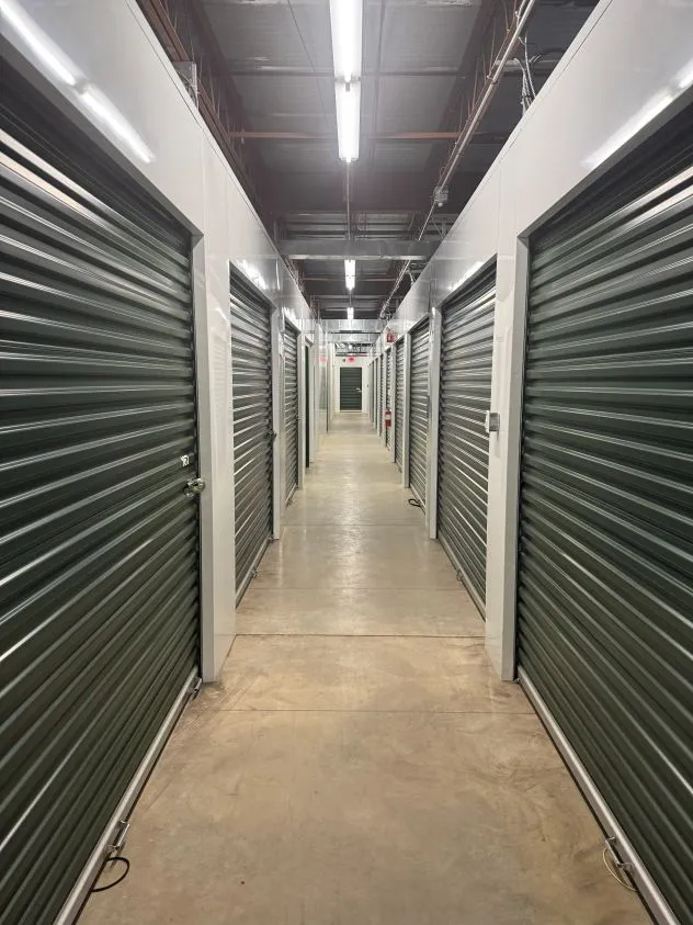 Hallway of indoor climate-controlled storage units in Sanford, ME at 1397 Main St