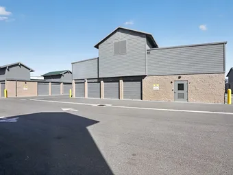 Outdoor drive-up self-storage units at Storage Star on North Promontory Ranch Road with grey roll-up doors