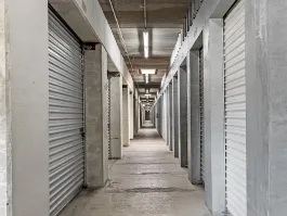 Indoor climate-controlled storage units