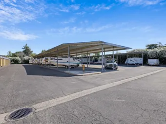 Covered parking for RVs, boats, and vehicles.
