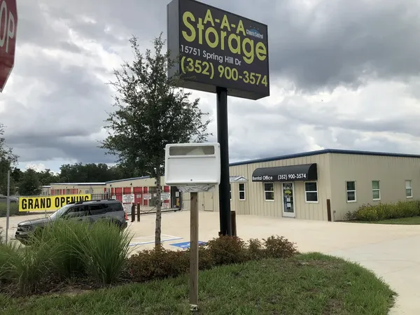 Prominent roadside facility signage and office