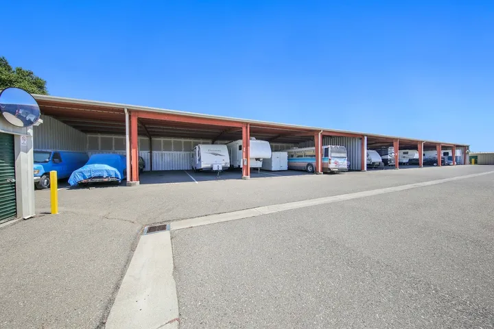 Covered parking for RVs and boats.