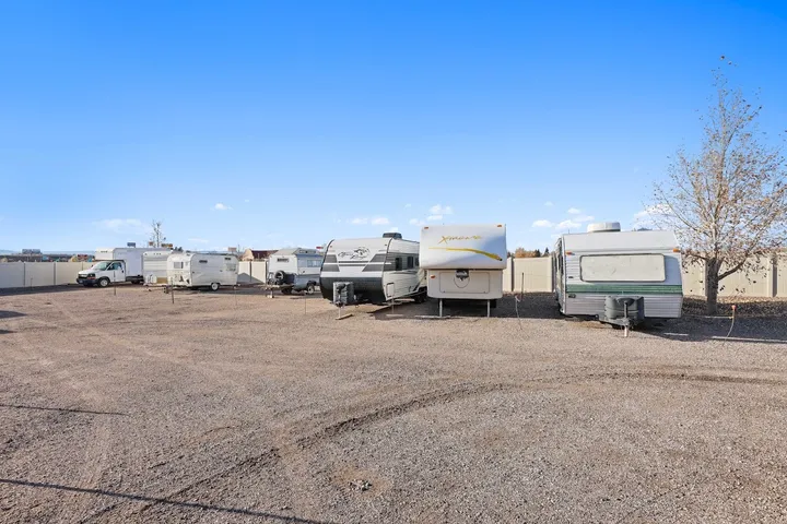 Outdoor RV and trailer parking spaces