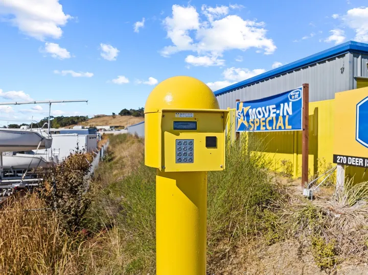 Keypad entry system at the facility gate