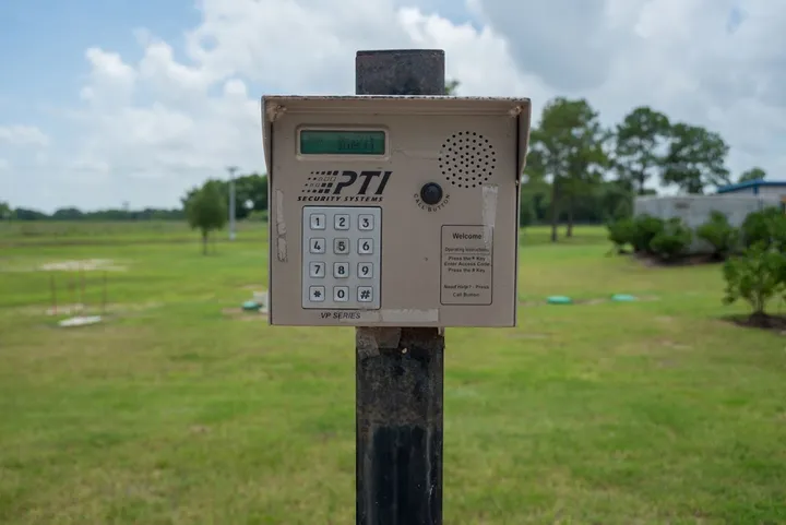 Keypad entry system for a PTI security gate