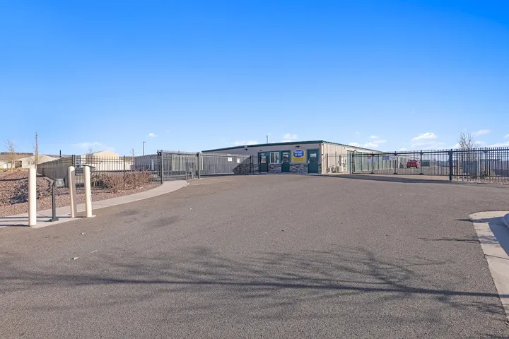 Entrance to the storage facility with gated access
