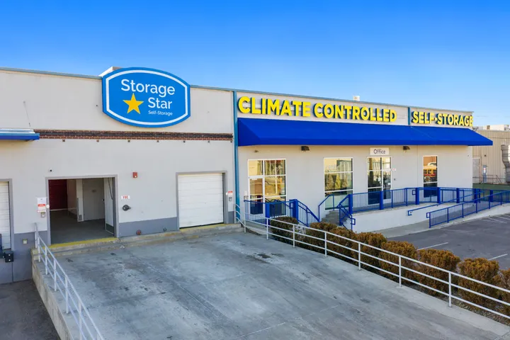 Entrance to storage facility office and climate controlled units