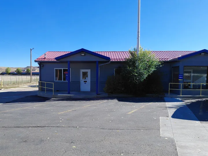 Exterior view of the rental office building