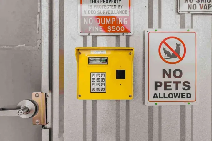 access control keypad storage units