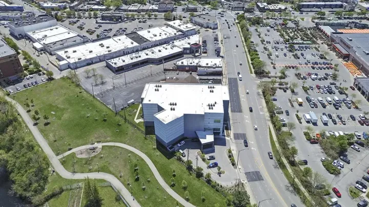 Aerial view of Storage Star self-storage facility at 6341 N McCormick Blvd in Chicago