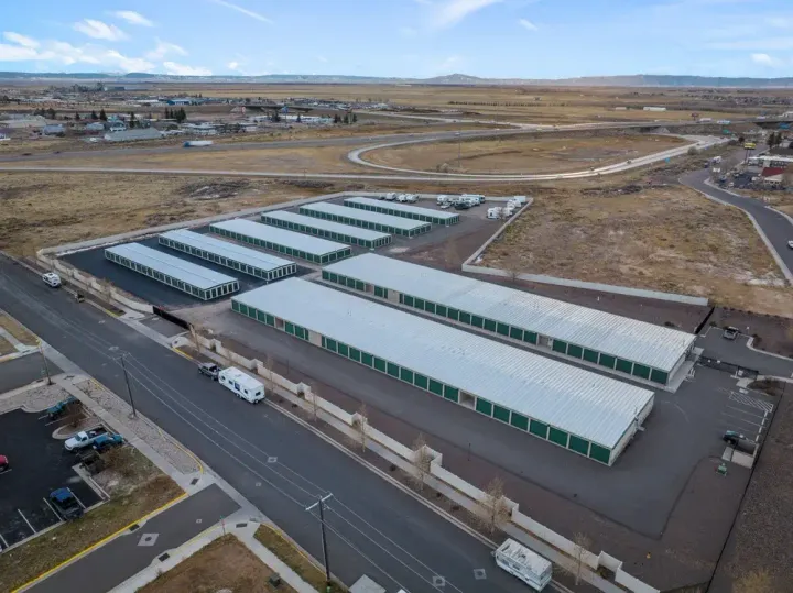 Aerial picture of the Boswell Drive self-storage units in Laramie, WY.